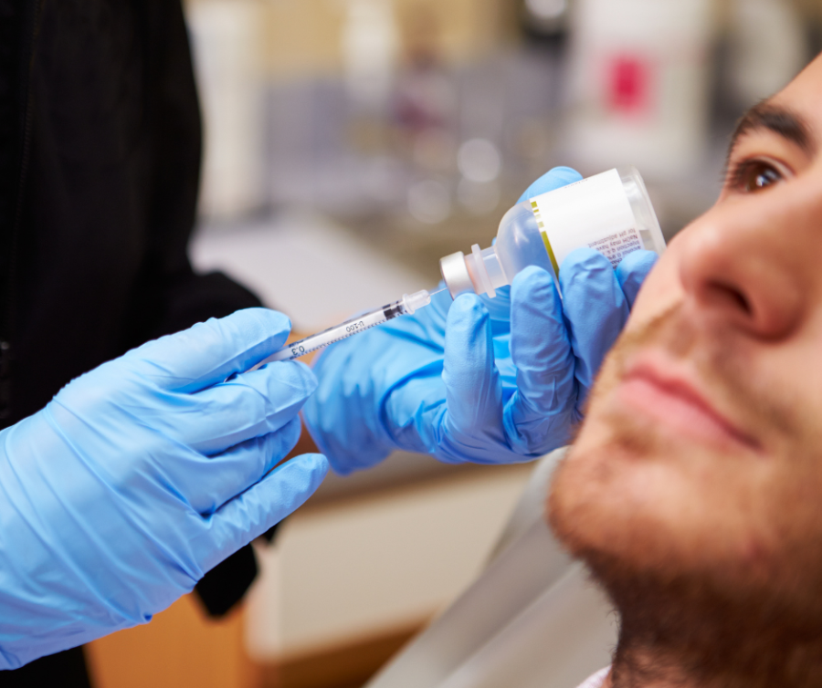 Βοτοχ man having botox
